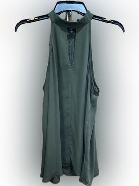 Express Olive Green Halter Blouse L